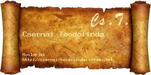 Csernai Teodolinda névjegykártya